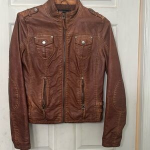 Vintage faux leather jacket sz S